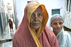 Widows at ashram in Vrindavan, India
